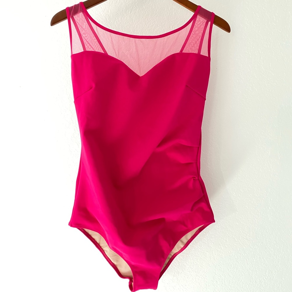 NWT Chiara Boni La Petit Robe Pink One Piece Swimsuit